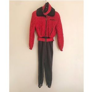 Skea Paris/Vail Vintage Ski Suit Size 8 w/Headband
